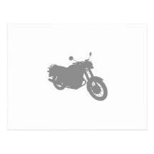 Motorcycle: Outline Profile: Post Card