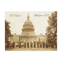 Motorcycle policemen at the US Capitol Postcard