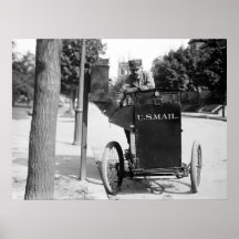 Motorcycle Postman: 1912 Poster
