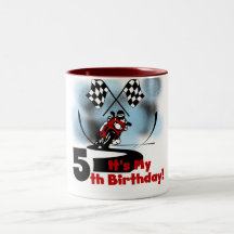 Motorcycle Racing 5th Birthday Coffee Mug