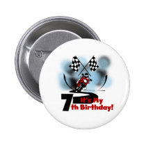 Motorcycle Racing 7th Birthday buttons