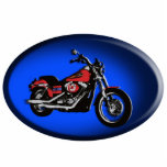 Motorcycle red road bike moulded keychain photo sculptures