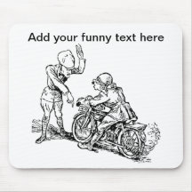Motorcycle Rider & Policeman Humour Mousepads