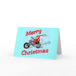Motorcycle Santa Greeting Card