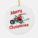 Motorcycle Santa Christmas Ornament