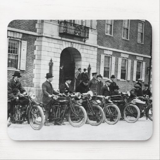 Motorcycle Squad, early 1900s Mouse Pad