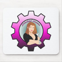 Motorhead Momma - Brunette Mouse Pads