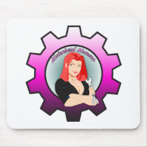 Motorhead Momma - Red Head Mouse Pads