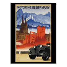 Motoring In Germany Postcard