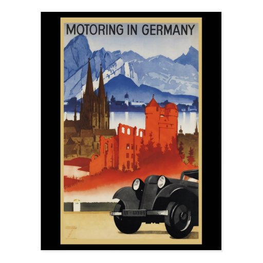 Motoring In Germany Postcard
