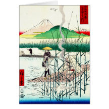 Mount Fuji from Sagami River 1858 Greeting Card