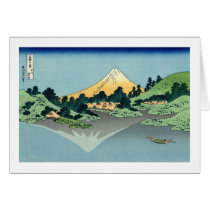 Mount Fuji Reflected in Lake Kawaguchi Greeting Card