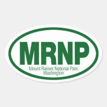 Mount Rainier National Park Oval Stickers