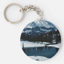 Mount Rainier, Washington State, U.S.A. Winter Key Chains