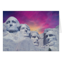 Mount Rushmore, South Dakota, USA Presidents Card