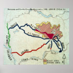 Mount St. Helens Map posters