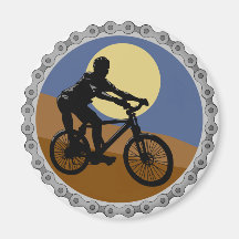 mountain bike chain sprocket design fridge magnets