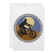 mountain bike chain sprocket design invitations