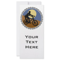mountain bike chain sprocket design full colour rack card