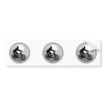 mountain bike chain sprocket grayscale bumper stickers