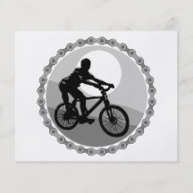 mountain bike chain sprocket grayscale custom flyer