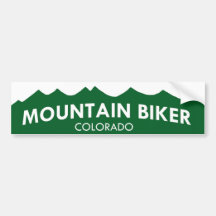 Mountain Biker Colorado Bumper Sticker