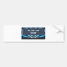 Mountain Biker Marquee Bumper Sticker