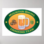 Mountain Biking Drinking Team Posters