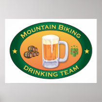 Mountain Biking Drinking Team Posters