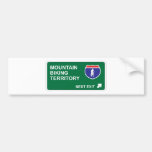 Mountain Biking Next Exit Bumper Sticker