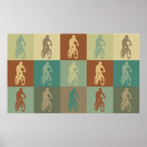 Mountain Biking Pop Art Print
