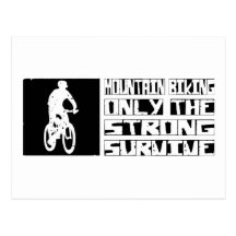 Mountain Biking Survive Postcard
