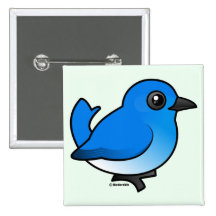 Mountain Bluebird Pinback Buttons