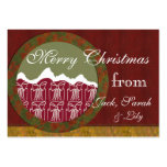 Mountain Christmas presents family gift tag business cards