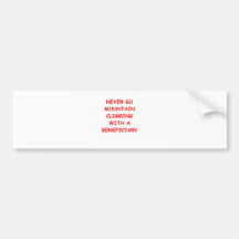 mountain climbing bumper sticker