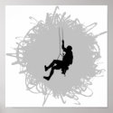 Mountain Climbing Scribble Style posters