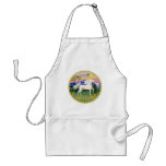 Mountain Country - White Arabian Horse aprons