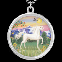 Mountain Country - White Arabian Horse necklaces