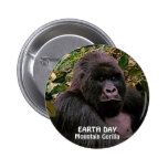 Mountain Gorilla EARTH DAY Button
