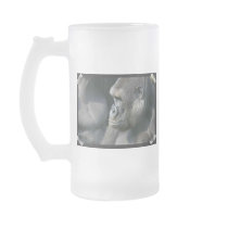 Mountain Gorilla Frosted Glass Mug