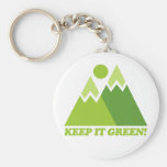 Mountain Keep It Green Keychain