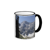 Mountain Lake Reflecting Mountain Framed By Trees Coffee Mug