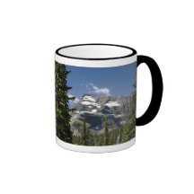Mountain Peak Between Trees Under A Blue Sky Coffee Mugs