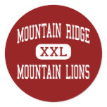 Mountain Ridge - Mountain Lions - High - Glendale Round Stickers
