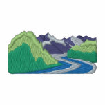 Mountain Scene embroidered shirts