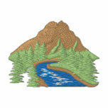 Mountain Scene embroidered shirts