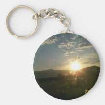 Mountain Sunset Keychain