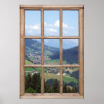 Mountain Valley View from a Window Posters