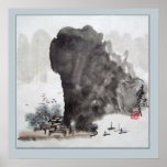 Mountain, Village, Dock & Harbour - Chinese Art posters