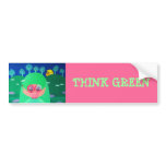 Mountain Whispers - Think Green bumper stickers